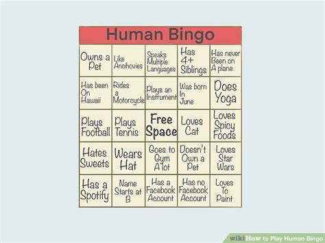 How to Play Human Bingo .